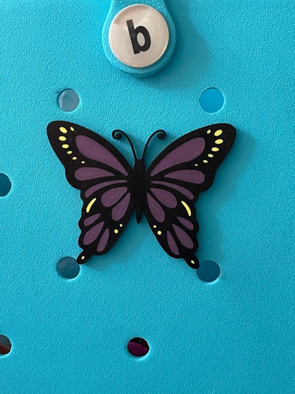 Purple Butterfly Bogg Charm-Butterfly Bogg Bit-New